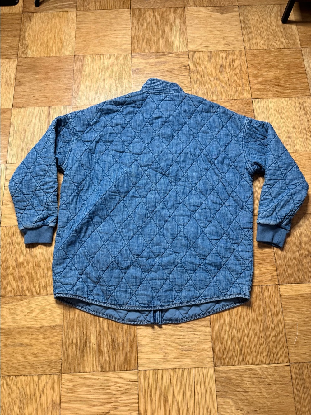 BlankNYC Chambray Denim Cotton Quilted Jacket Snap Cottagecore Boho Blank NYC - Picture 4 of 9